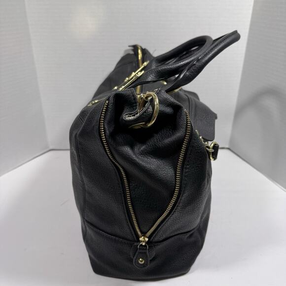 Steve Madden Large Black Satchel Purse Women's #H48-42 - Picture 5 of 12